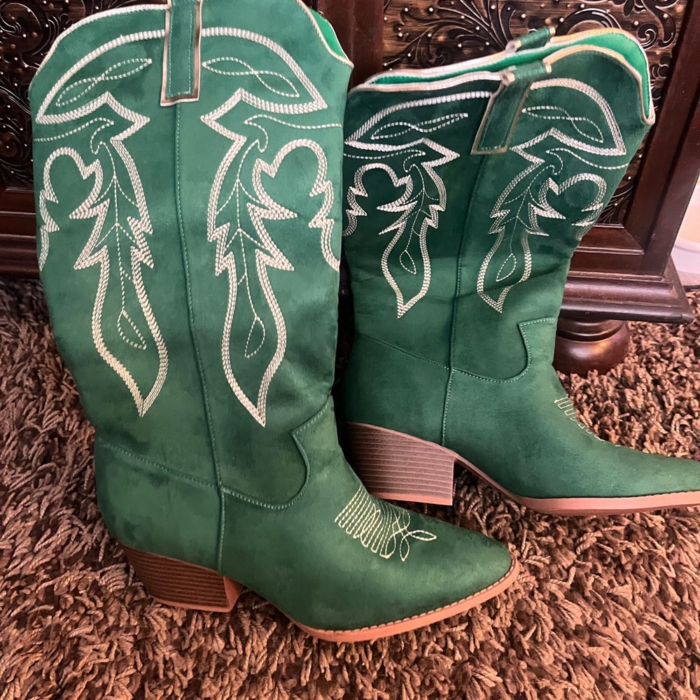 Green Western Boots